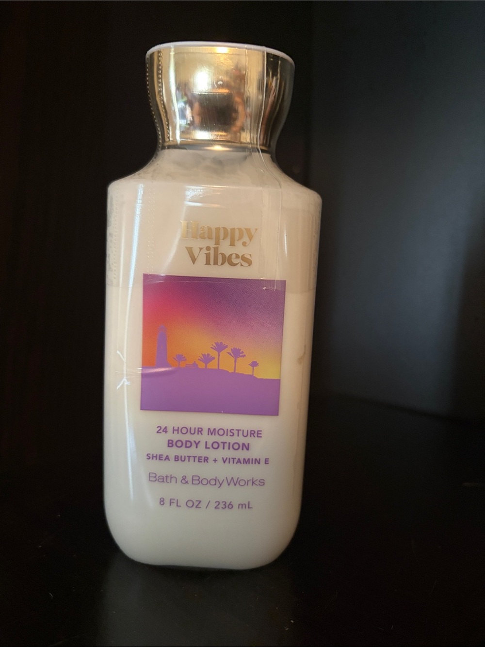 Bath & Body Works Happy Vibes Moisture Body Lotion - White & Purple Accent